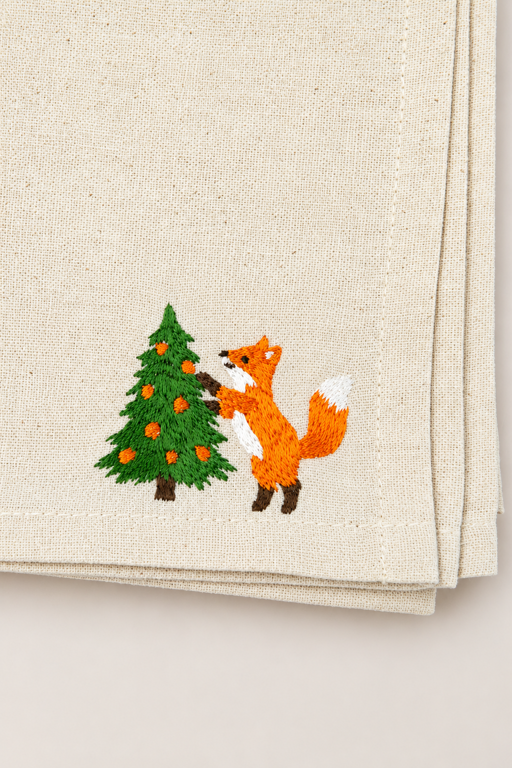 Christmas Woodland Napkins – with Optional Personalisation