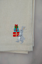 Christmas Woodland Napkins with Embroidered Names