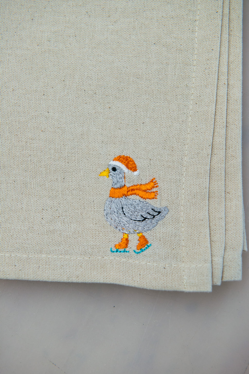 Christmas Woodland Napkins with Embroidered Names