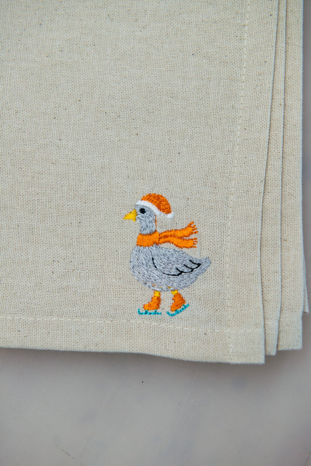 Christmas Woodland Napkins with Embroidered Names