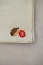 Christmas Woodland Napkins with Embroidered Names