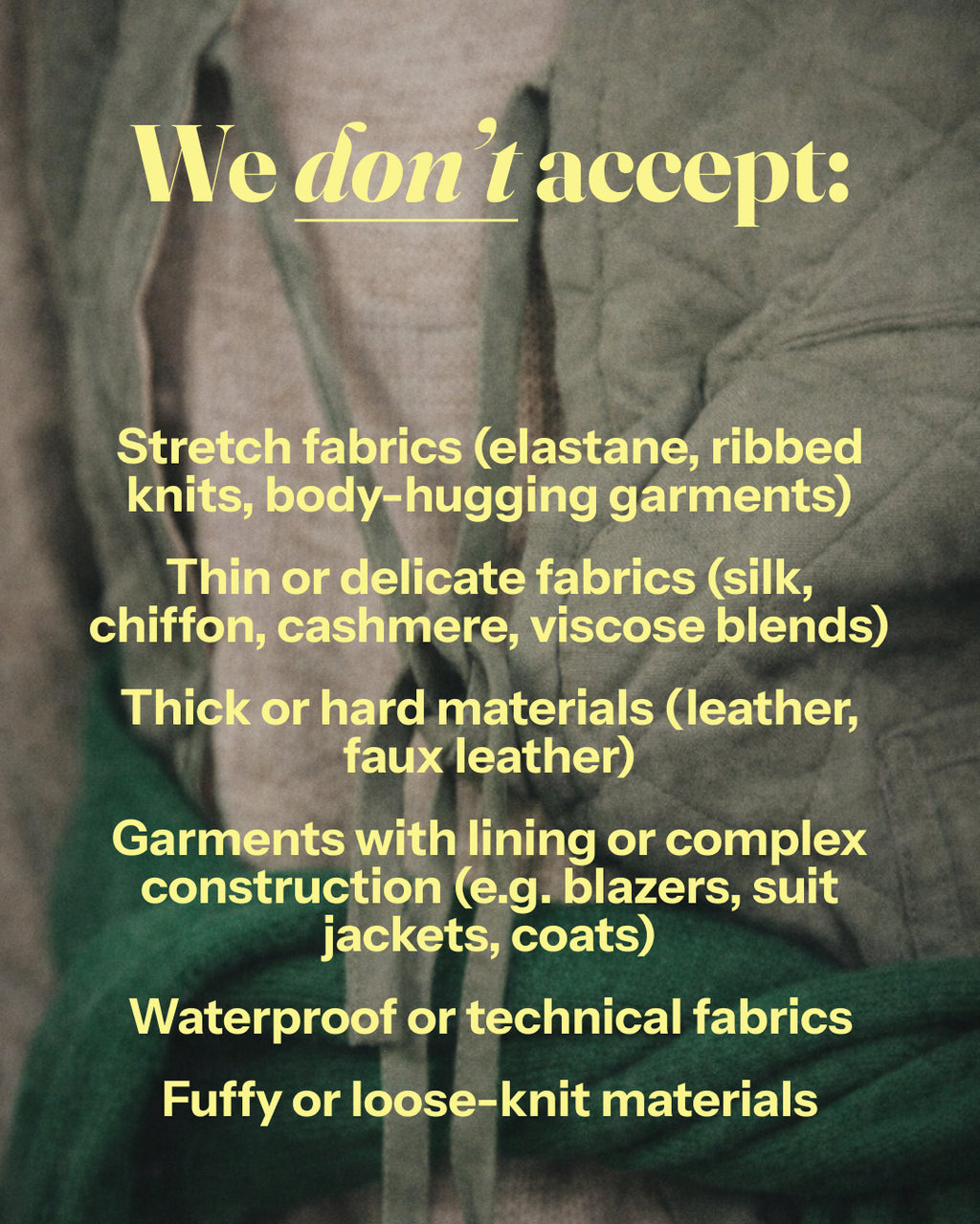 Send your garment