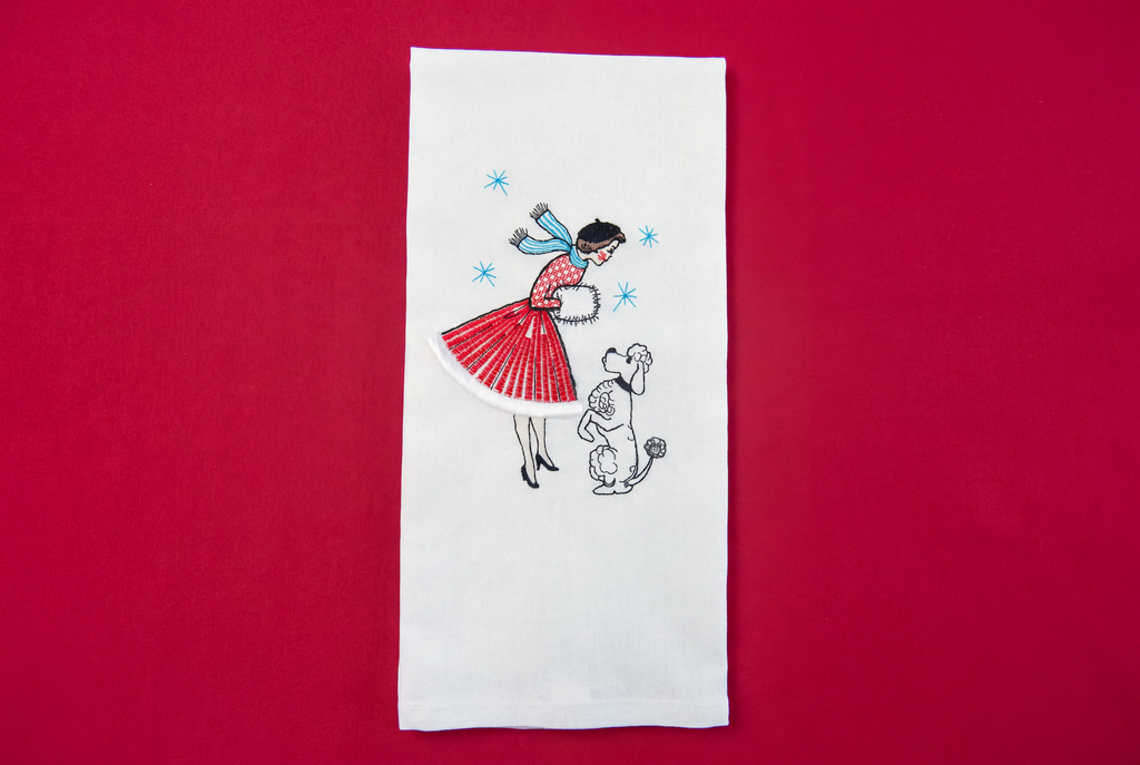 1950s Christmas Tea Towels – with Optional Personalisation