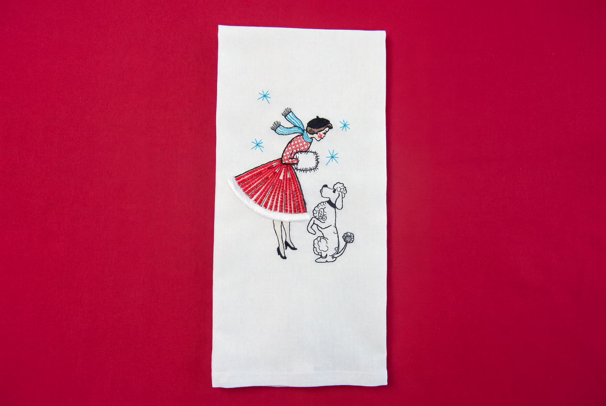 1950s Christmas Tea Towels – with Optional Personalisation
